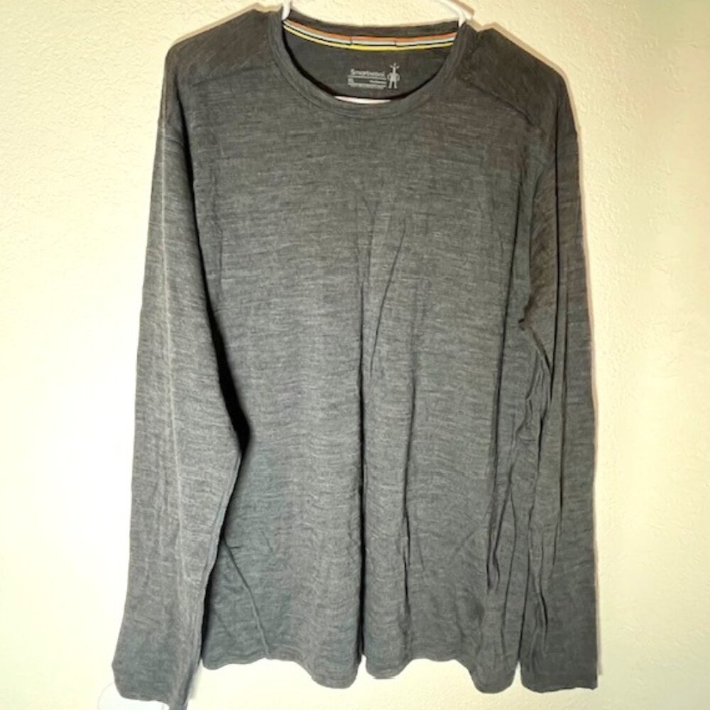 Smartwool Gray Long Sleeved Base Layer- Size Xl - image 1